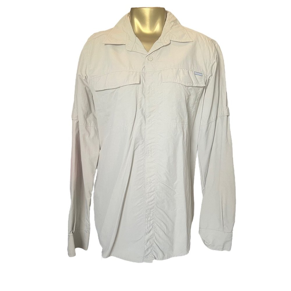 Columbia Fly Fishing/Hiking Shirt in Taupe, Size Small